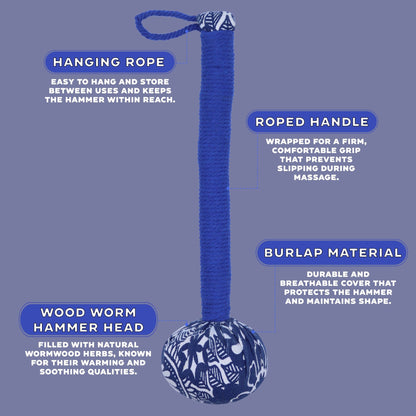 Wormwood Massage Hammer – Blue | TCM Tapping Therapy