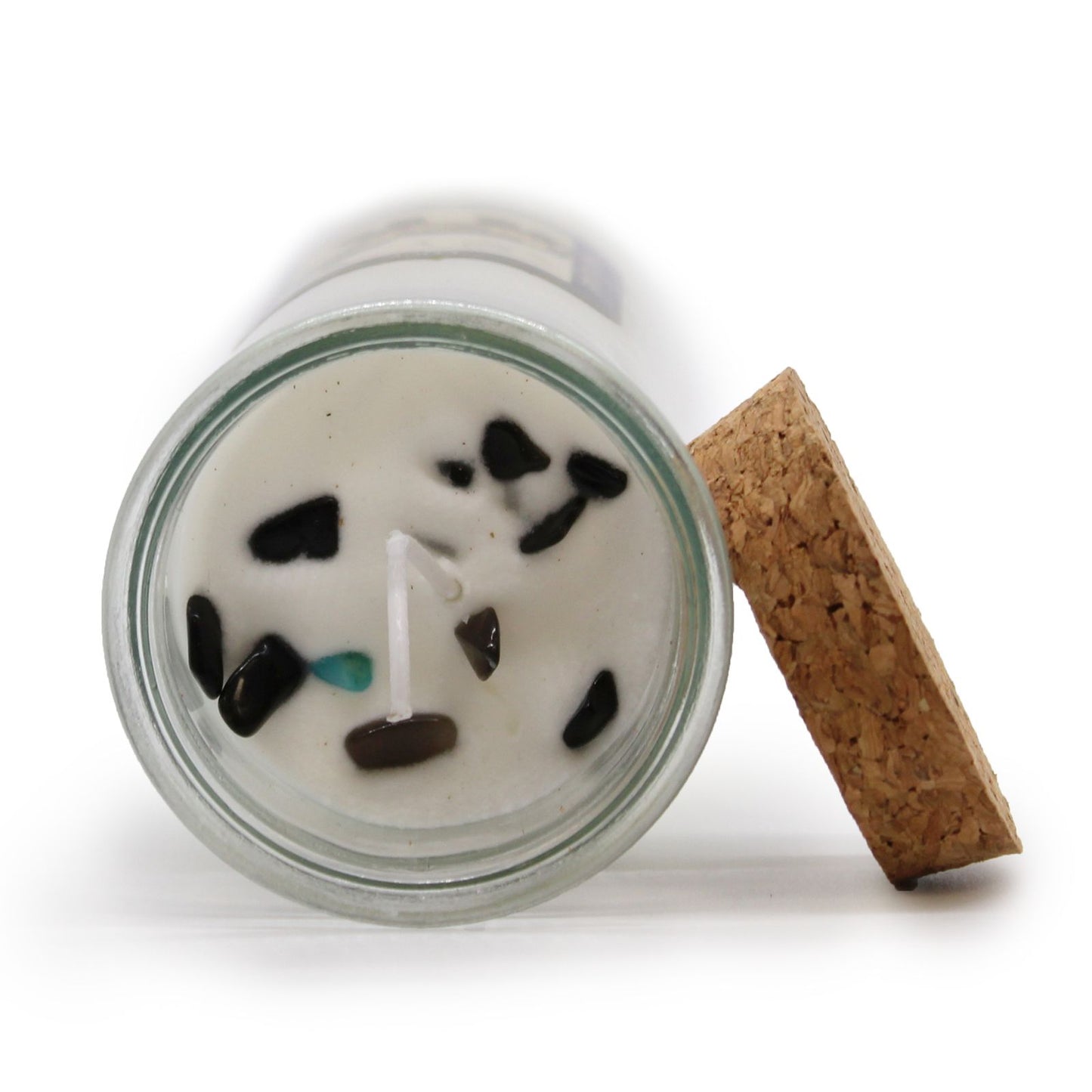 Magic Spell Candle - Luck | Soy Wax with Black Agate Gemstones & Liquorice Fragrance