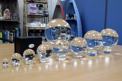 Crystal Ball on Stand - 80mm | High Quality Optical Glass