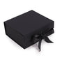 Black Luxe Gift Box – Medium | Flat-Pack Rigid Box with Ribbon Closure