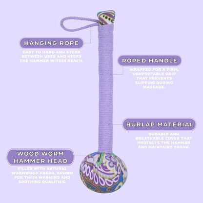 Wormwood Massage Hammer – Lavender | TCM Tapping Therapy