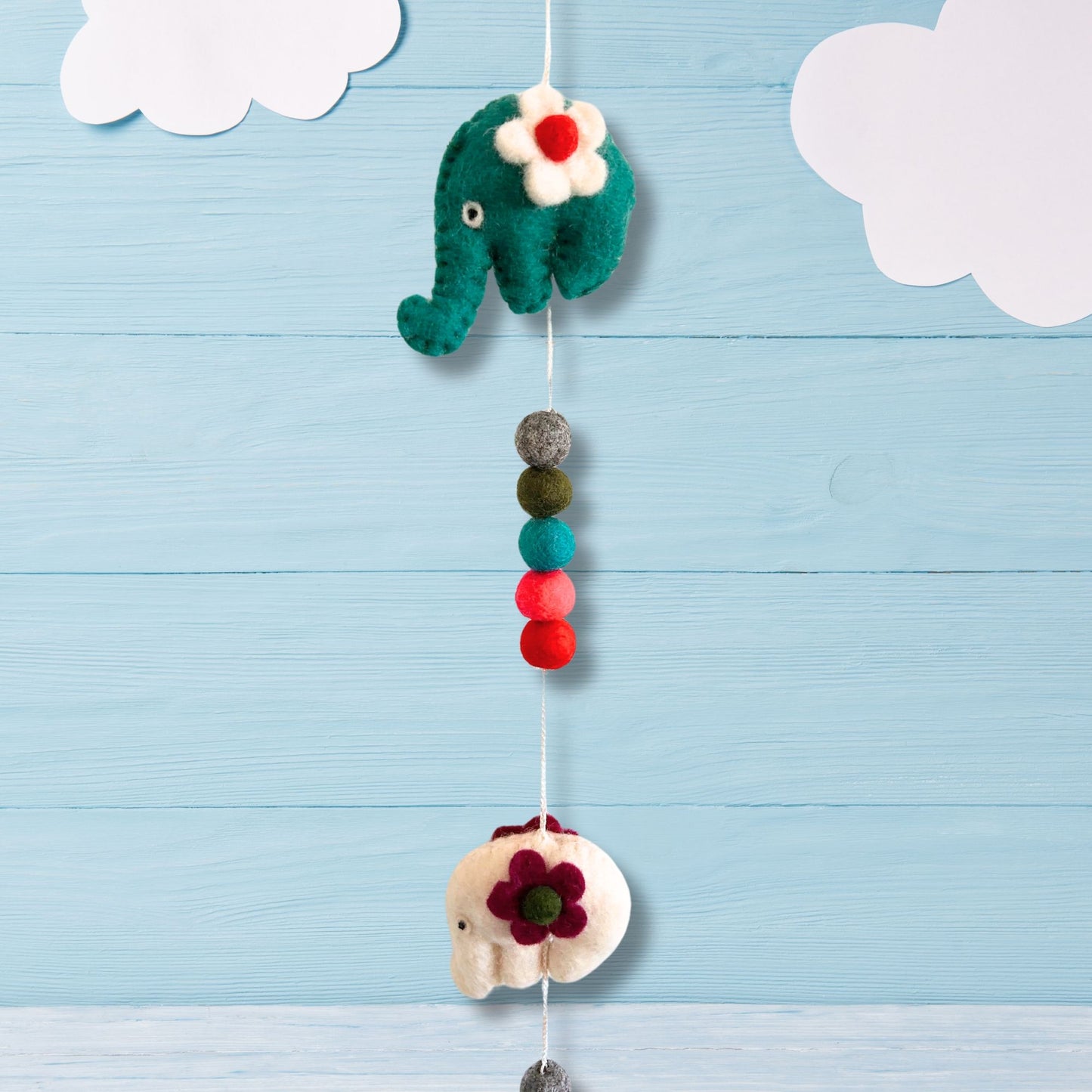 Felt Wall Hanging – Elephants | Sustainable Sourced Materials