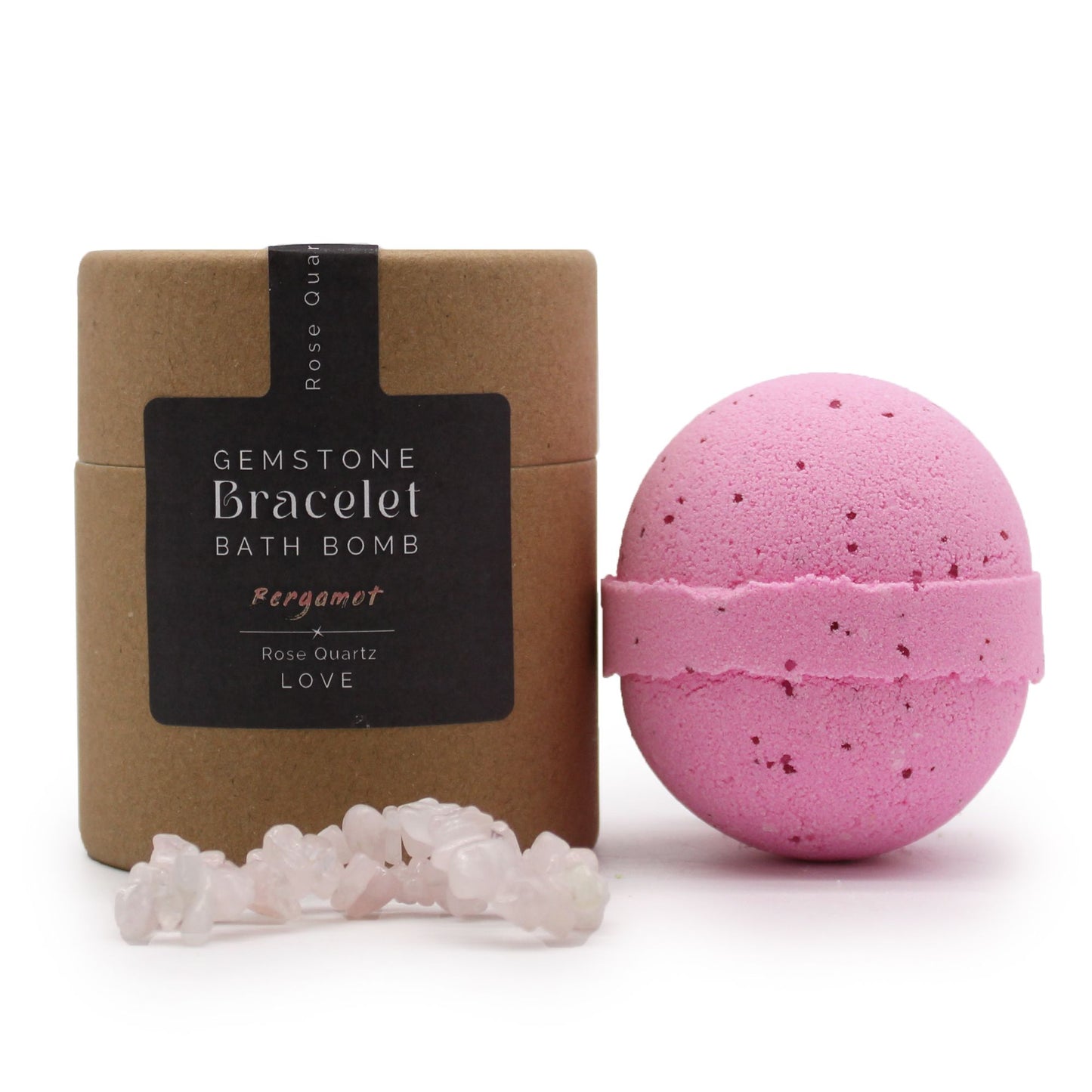 Gemstone Bracelet Bath Bomb – Rose Quartz | Bergamot & Shea Butter