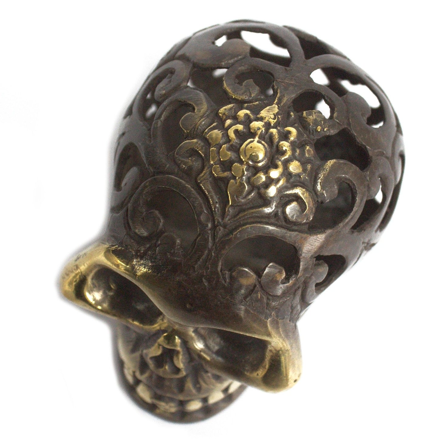 Vintage Brass Skull – Large | Halloween Decor