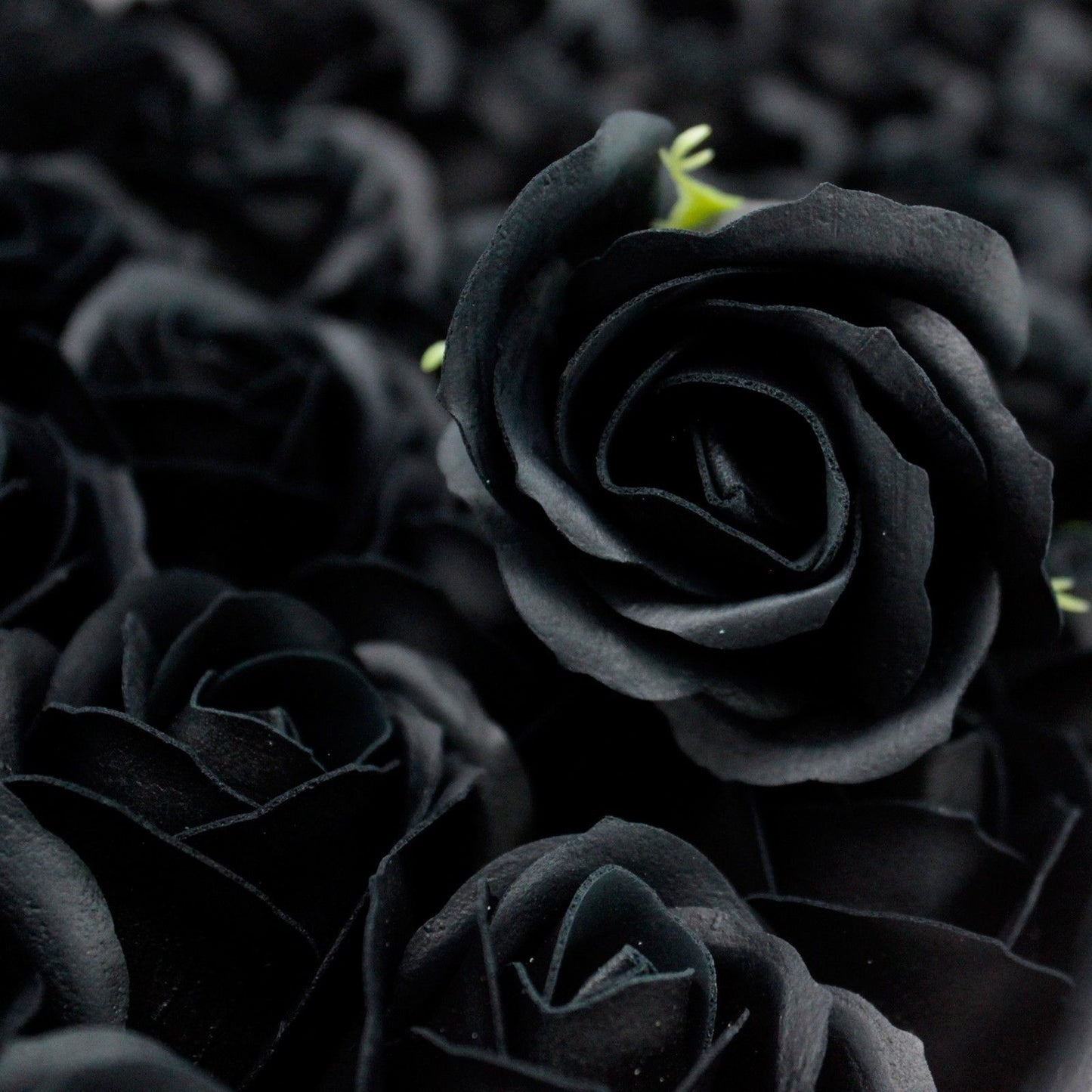 Craft Soap Flowers – Medium Black Rose | Pack of 10
