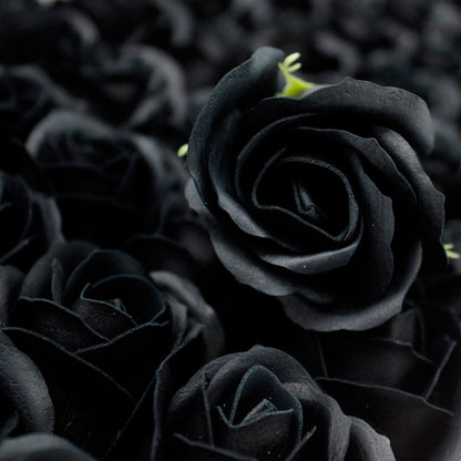 Craft Soap Flowers – Medium Black Rose | Pack of 10
