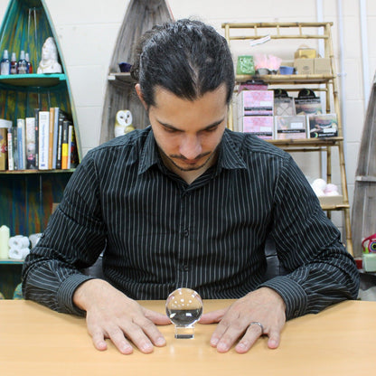 Crystal Ball on Stand - 60mm | High Quality Optical Glass