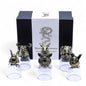 Mystical Creatures Bottom Up Shot Glasses – 50ml x Set of 6 | Antique Bronze