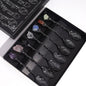 Ancient Witch Gemstone Spoons – Dark Silver | Set of 7