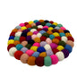 Felt Ball Multicolour Placemat – Round | Handmade in Nepal