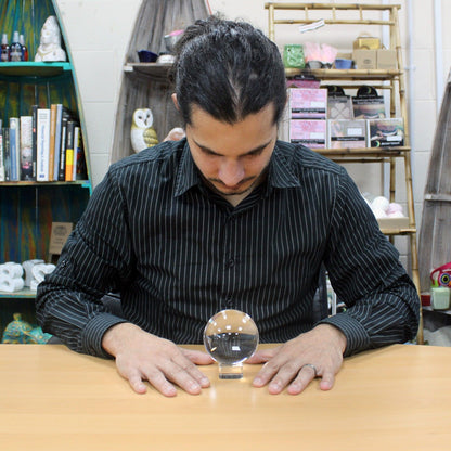 Crystal Ball on Stand - 80mm | High Quality Optical Glass