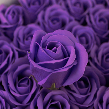 Craft Soap Flowers – Medium Lavender Roses | Pack of 10