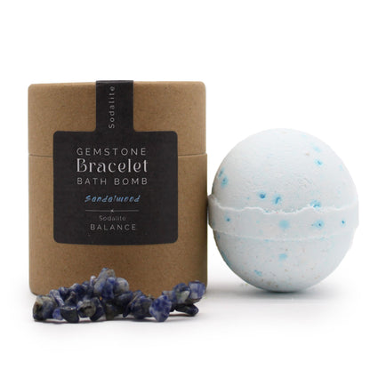 Gemstone Bracelet Bath Bomb – Sodalite | Sandalwood & Shea Butter