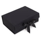 Black Luxe Gift Box – Large | Flat-Pack Rigid Box with Ribbon Closure