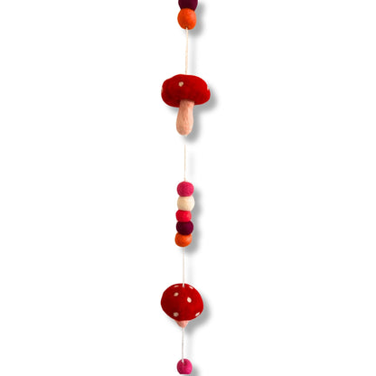 Felt Wall Hanging – Red Mushrooms | Sustainable Sourced Materials