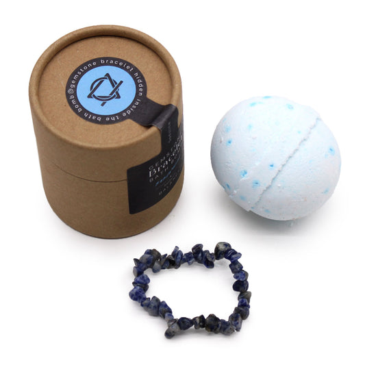 Gemstone Bracelet Bath Bomb – Sodalite | Sandalwood & Shea Butter