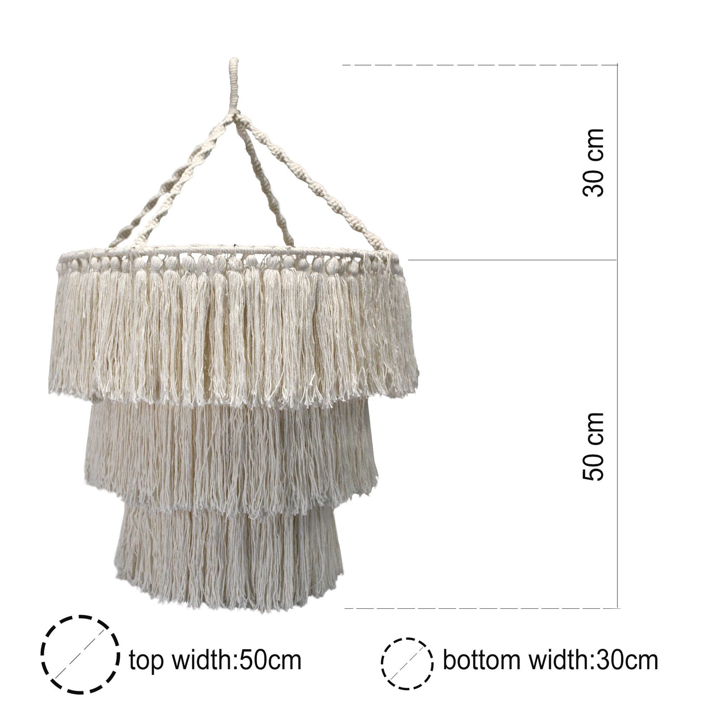 Macrame Soft Chandelier – Black | Hand-Woven Cotton