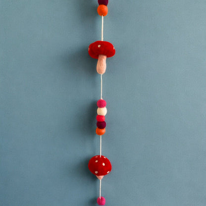 Felt Wall Hanging – Red Mushrooms | Sustainable Sourced Materials