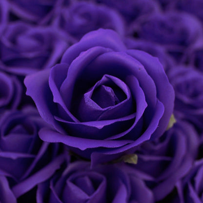 Craft Soap Flowers – Medium Violet Roses | Pack of 10