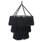 Macrame Soft Chandelier – Black | Hand-Woven Cotton