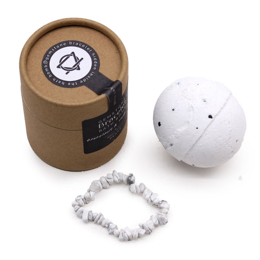 Gemstone Bracelet Bath Bomb – White Jasper | Grapefruit, Ylang Ylang & Shea Butter