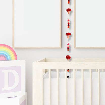 Felt Wall Hanging – Red Mushrooms | Sustainable Sourced Materials