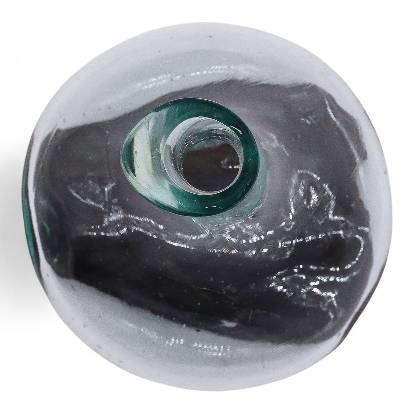 Molten Glass Decanter on Wood – Mini | Handcrafted Recycled Glass & Reclaimed Gamal Wood