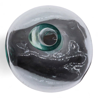 Molten Glass Decanter on Wood – Mini | Handcrafted Recycled Glass & Reclaimed Gamal Wood