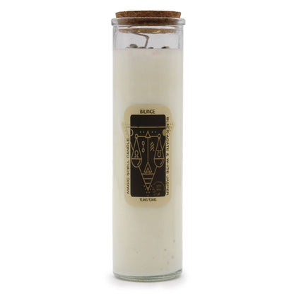 Magic Spell Candle - Balance | Soy Wax with Black Agate + White Jasper Gemstones & Ylang Ylang Fragrance