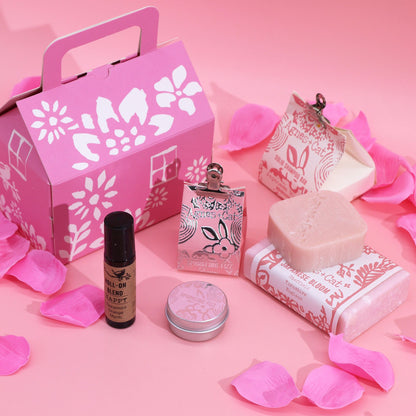 Agnes & Cat Wellness Gift Set – Bloom & Bliss | Shampoo Bar, Soap, Lip Balm & Roll-on