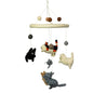Handmade Felt Mobile - Cat & Mouse | Sustainable Sourced Materials