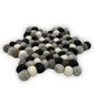 Felt Ball Multi-Grey Placemat – Star | Handmade in Nepal