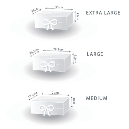 Black Luxe Gift Box – Extra Large | Flat-Pack Rigid Box with Ribbon Closure