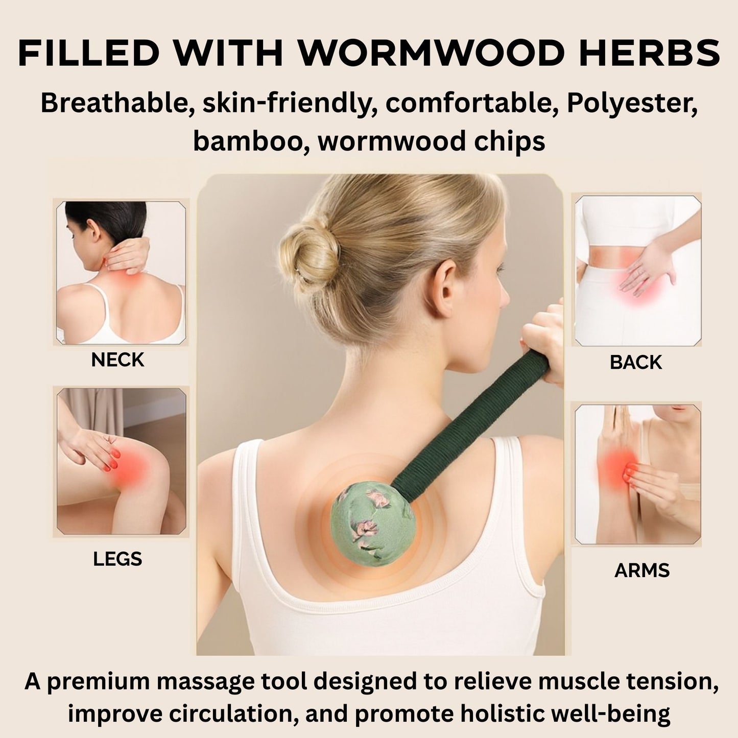Wormwood Massage Hammer – Green | TCM Tapping Therapy