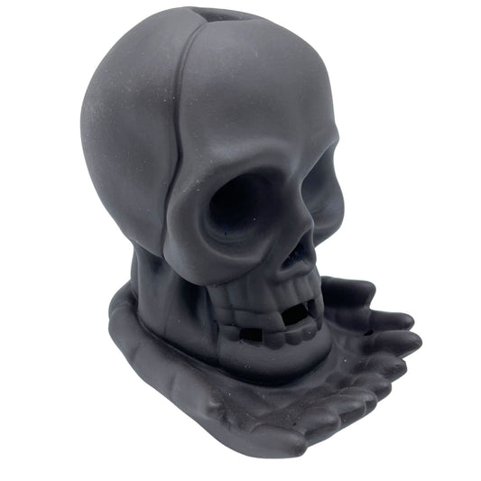 Halloween Backflow Incense Burner – Weeping Skull with Light | Cascading Smoke Effect