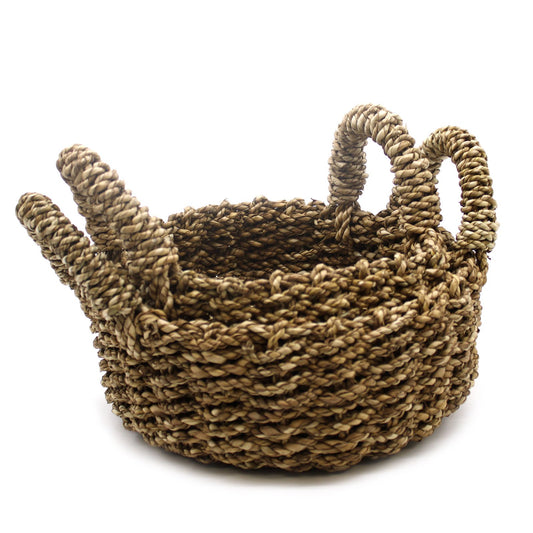 Round Natural Seagrass Baskets – Set of 2 | Hand-woven in Indonesia