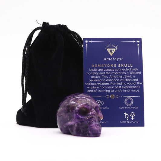 Medium Gemstone Skull – Amethyst | Listen to Your Inner Voice