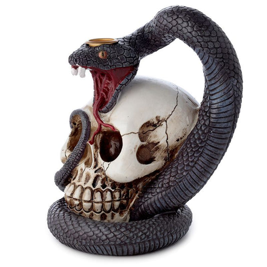 Backflow Incense Cone Burner – Snake & Skull | Halloween Decor