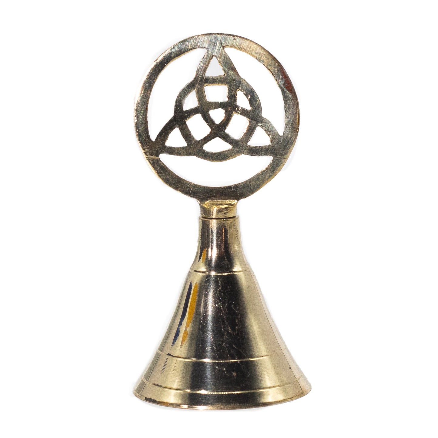 Altar Brass Bell - Triquetra | Polished Brass Finish