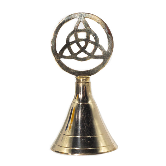 Altar Brass Bell - Triquetra | Polished Brass Finish