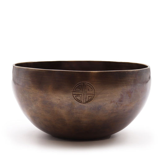 Indian Moon Phase Singing Bowl – Large (17cm) | Handcrafted, Deep Resonance & Spiritual Serenity