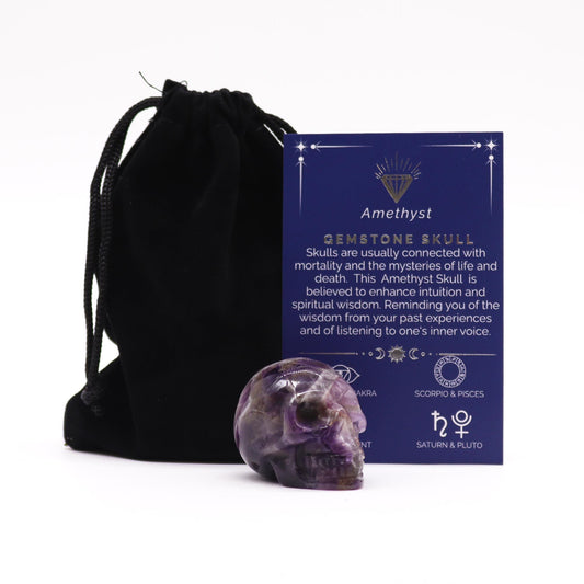 Small Gemstone Skull – Amethyst | Listen to Your Inner Voice