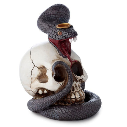 Backflow Incense Cone Burner – Snake & Skull | Halloween Decor