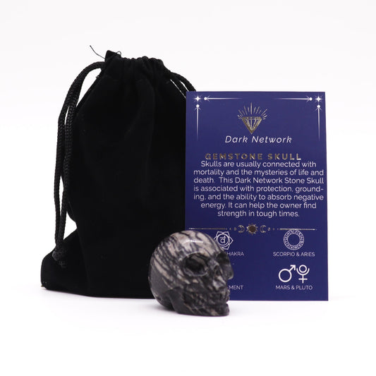 Small Gemstone Skull – Dark Network | Find Strength in Tough Times