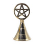 Altar Brass Bell - Pentagram | Polished Brass Finish
