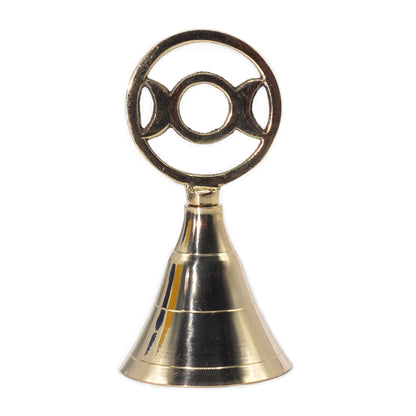Altar Brass Bell - Three Moon | Polished Brass Finish