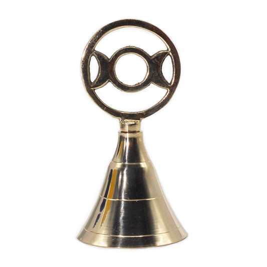 Altar Brass Bell - Three Moon | Polished Brass Finish