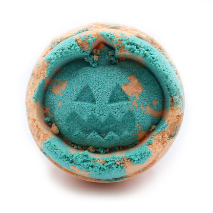 Halloween Bath Bomb – Blue & Orange Carved Pumpkin | Fennel  & Orange Fragrance