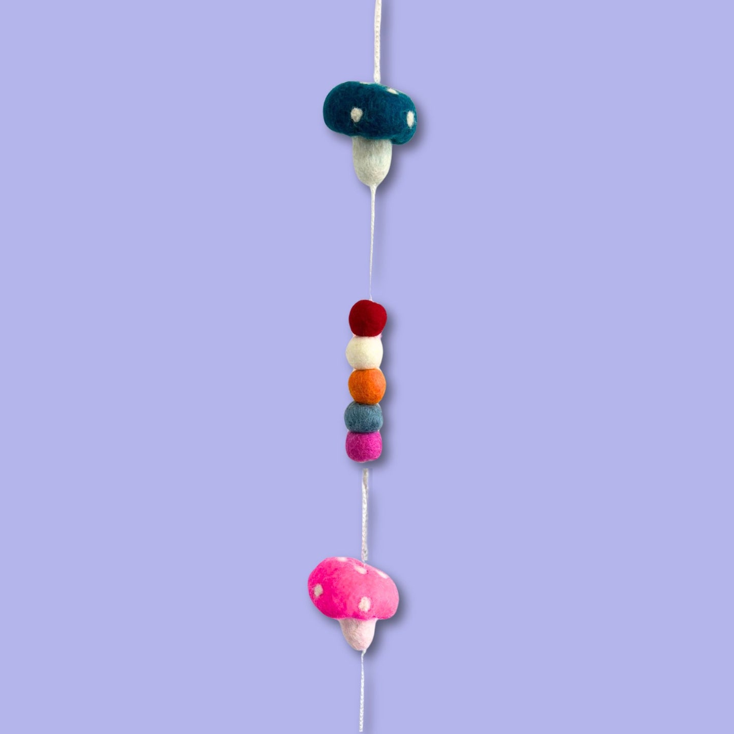 Felt Wall Hanging – Multicoloured Mushrooms | Sustainable Sourced Materials