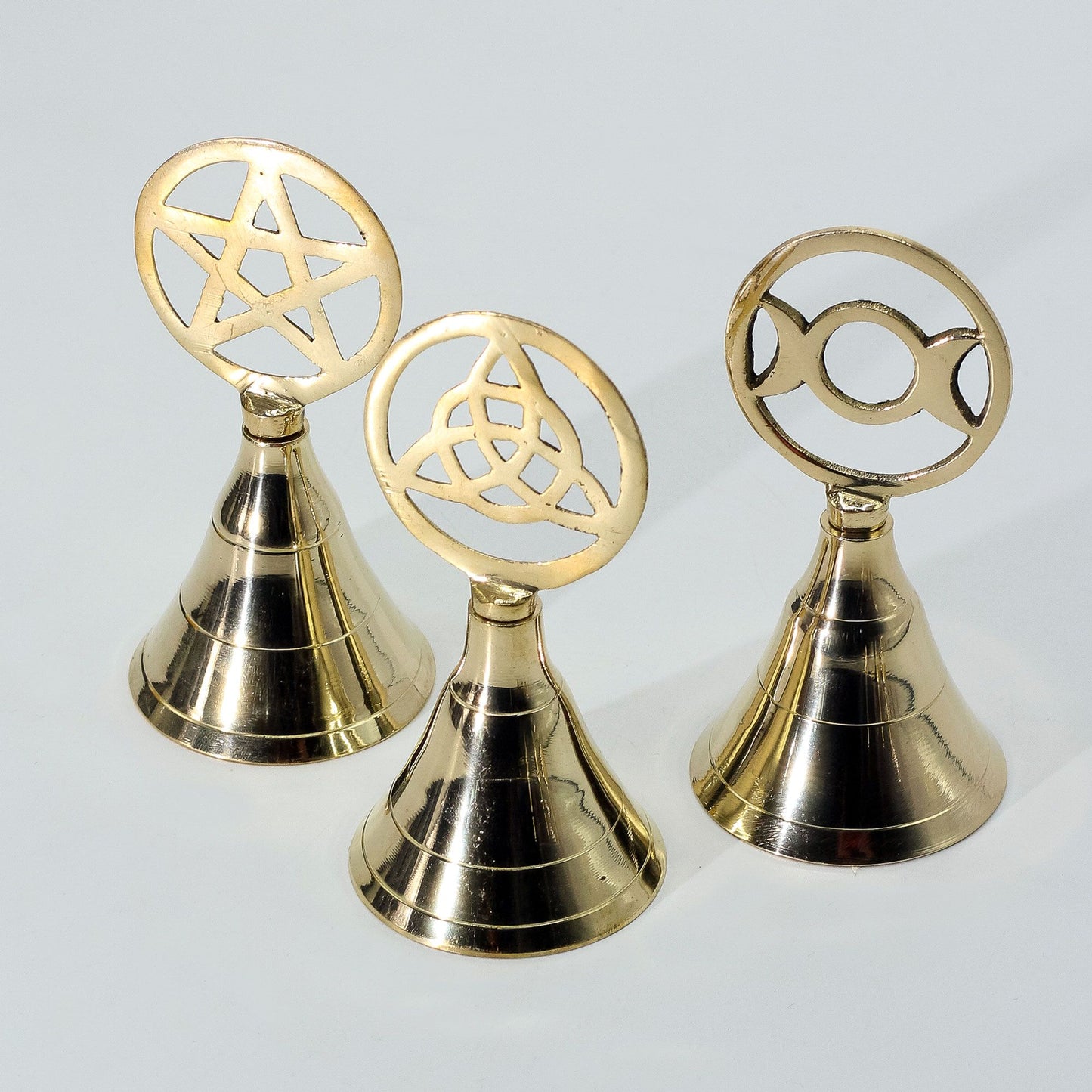 Altar Brass Bell - Triquetra | Polished Brass Finish
